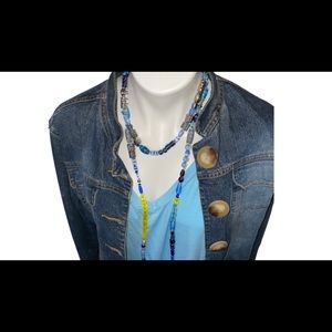 Women’s Beaded Necklace Long and Short - 2